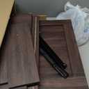 VASAGLE LIRY Collection - Farmhouse Nightstand with Charging Station, Bedside Table, Side Table with Drawer, Open Compartment, for Bedroom, Maroon Brown ULET659K51