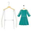 Esamploe Dress Form,Adjustable Clothing Mannequin,Metal Hanging Mannequin Female,Adjustable Mannequins Clothing Display for Hanging Women's Tops Skirts and Other Fashionable Clothing, 16.14"L x 13.78"W x 1.97"H