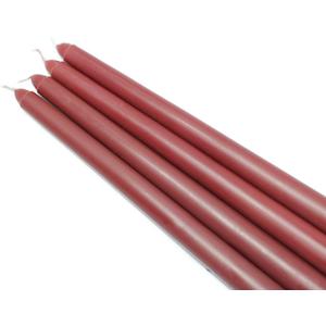 Zest Candle CEZ-073_12 144-Piece Taper Candle, 12", Burgundy