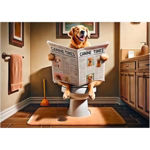 Rocorose Jigsaw Puzzles 1000 Pieces, HD Quality Adults Puzzle Games of Funny Dog with Exquisite Poster, Challenging Animal Puzzles for Family Game Night