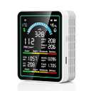 Air Quality Monitor Indoor, 10 in 1 Portable Smartair Quality Tester for CO2 | CO | TVOC | HCHO | Temp | AQI | PM0.31 Detection Hum for Home Cars Plants, Pets, Car, Hotel