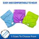 Pet Magasin Reusable Washable Dog Diapers (Pack of 3), Highly Absorbent with Strong & Flexible Hook & Loop (Solid, XL (23-35 Waist))