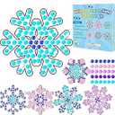 Winter Snow Arts and Crafts, Sun Gemmers Art Crafts Snowflake Suncatcher Kits for Children Teenagers Kids at 6-8, Winter DIY Diamond Painting Kits for Girls at 4 5 10 12