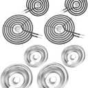 COZZIVITA GE Drip Pans and Stove Burner Element Unit Set, Perfectly Fit WB30M1 & WB30M2 Replacement for GE Hotpoint Stove Top