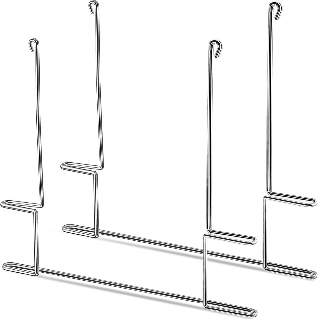 Hicarer 2 Pcs Anti Sail Mud Flap Bracket 26 x 21 Inch Chrome Plated Mudflap Hanger Holder, Keep Mudflaps Straight and Flat, Bolt or Weld on to Truck or Trailer, Silver