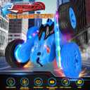 Remote Control Car,RC Cars with Sides Light Strip and Headlights,Double Sided 360 Flips Rotating RC Stunt Car,2.4Ghz All Terrain Toys for Ages 4-8 Kids Toy for Boys Birthday Gift(Blue)