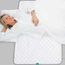 Waterproof Mattress Protector 34" x 52", Non-Slip & Washable Mattress Pad, 4 Layers Incontinence Bed Pads for Elderly, Kids and Women, Pee Pads for Dogs, White