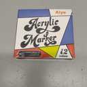 Acrylic Paint Markers, 12 Color Fine Tip Permanent Acrylic Paint Pens For Rock Painting, Canvas, Wood, Glass, Ceramic, Fabric, Plastic, Egg, Scrapbook, Art Painting Supplies Kit