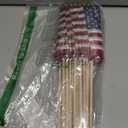30Pcs 5x8 Inch Small American Flags on Stick US Wood Stick Flags with Kid-safe Spear Top American Flags for Outside 5x8 Memorial Day, 4th of July Independence Day Decorations Veterans Parades