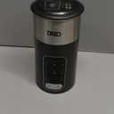 DREO Milk Frother, 8-in-1 Electric Stainless Steel Frother for Latte Art Microfoam and Coffee, 9oz/270ml Warm and Cold Foam Automatic Frothers, LED, Easy to Clean (Midnight Black)