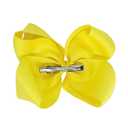 4 PCS 6" Big Hand-made Grosgrain Ribbon Solid Color Hair Bows Alligator Clips Hair Accessories for Little Teen Toddler Girls Kids Set of4 (White)