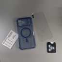 BERFY for iPhone 17 Pro Max Case for Women, Compatible with MagSafe, Clear Glitter Shockproof Protective Case, Anti-Yellowing, with Screen Protector & 3 Diamond Camera Lens Covers 6.9", Sparkle Blue