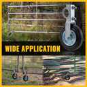 VIVIDA Gate Wheels for Metal Tube Gate, 6" Support Wheel with 1-5/8" Thru 2" Frames, Heavy Duty Farm Caster for Swing Chain Link Fence, 1 PCS