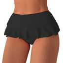 Verdusa Women's Ruffled Bikini Bottoms High Waist Beachwear Swim Briefs Large