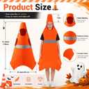 Unittype 6 Pcs Traffic Cone Costume Adults, Halloween Group Costumes