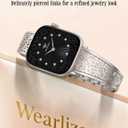 Wearlizer Compatible with Apple Watch Bands for Women 41/40/38/44/45/46/49/42mm, Jewelry Dressy Stainless Steel Metal Scrollwork Chain Bracelet for iWatch Band Series 11 10 9 8 7 6 5 4 SE/Ultra 3