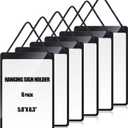 Thyle 6 Pcs Business Retail Hanging Sign Holder 8.3 x 5.8 Inch Plastic Advertising Signage Sign Holder Craftsman's Stall Clear Poster for Store Supermarket Exhibition Mall Restaurant Display