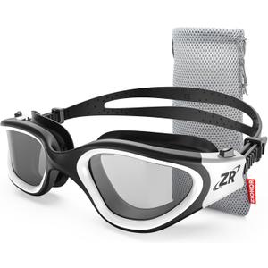 ZIONOR Swim Goggles, Upgraded G1 Polarized Swimming Goggles Anti-Fog for Adult Men Women A7 (Polarized + Bright Smoke)