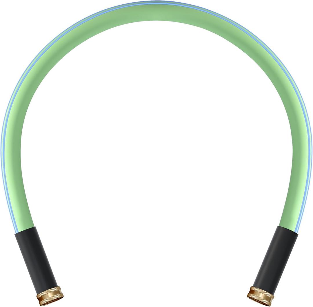Atlantic Female to Female Lead in Garden Hose 3 ft x 5/8 Inch Green Water Hose Short Connection Leader Hose (3 Feet)