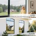 Window Privacy Film One Way Daytime Mirror Tint Treatments UV Heat Control Vinyl Stickers Sun Block Glass Paper Door Covering Reflective 23.6 Inch x 6.5 Feet Silver