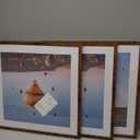 Wood 24x24 Picture Frame with 20x20 Mat Deep Brown, Display 20x20 with Mat or 24x24 without Mat, Wood 24 by 24 Photo Frame, 24 x 24 Frame for Wall Hanging Display, Deep Brown, 3 Pack