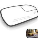 Nakuuly Mirror Glass Passenger Right Side Compatible with 2013-2020 Ford Fusion Side View Heated Convex Mirror Glass with Rear Holder Replace # DS7Z17K707B