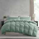 Nestl Sage Green California King Duvet Cover Sets - Soft Double Brushed Cal King Duvet Cover, 3 Piece, with Zipper Closure, 1 Duvet Cover 104x98 inches and 2 Pillow Shams