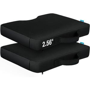 Stadium Seat Cushions for Bleacher, Portable Extra Thick Bleacher Cushion with Handle, Waterproof Stadium Seat Pads for Hard Chair for Baseball Football Outdoor Indoor Events, 2PCS, 16.5 X 13.4 X 2.56 Inches