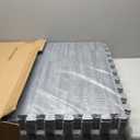 Yes4All EVA Interlocking Mats, Puzzle Floor Tiles, Foam Floor Padding with Border for Furniture, Home Space, Living Room, Garage (J. 48 Square Feet (12 Tiles) - Slate)