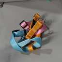 Tri-Color Dog Harness - Adjustable Step-in Design, Heavy Duty, Easy Walking Harness for Small Dogs - Blue Pink (S: 4/5"W x Chest 16" - 20")