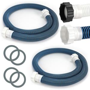 2 Pack 1 1/2 Pool Hose for Above Ground Pool 6ft Pump Replacement Hoses 1.5" EVA Heavy Duty Swimming Pool Hose for Above Ground, Filter Pumps, Saltwater Systems and Sand Filters (Blue)