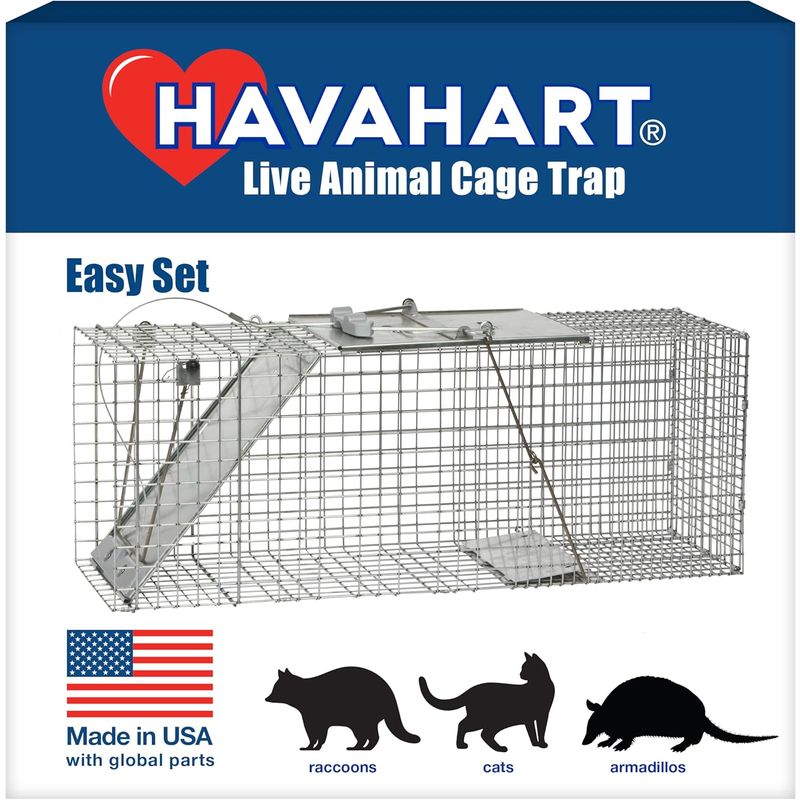 Humman Trap Havahart 1085 Large 1-Door Easy Set Humane Live Animal Trap for ...