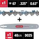 Oregon 16 in. Chainsaw Bar & L67 Chain, Fits Various Stihl Models (105669)