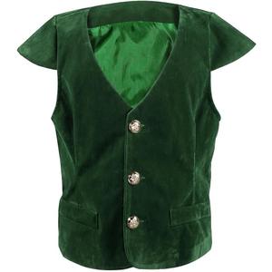 GRAJTCIN Boys Medieval Renaissance Vest Costume Pirate Costume Kids Halloween Gothic Viking Steampunk Waistcoat (2-4Y, Green)