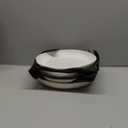 LE TAUCI 10 Inch Ceramic Dinner Plates Set of 4, Large Modern White Plate Set for Kitchen, Microwave & Dishwasher Safe Dinnerware Sets, Scratch Resistant Serving Dishes for Steak, Pasta - Arctic White