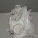 Angel Wings and Halo Headband for Women Adults - White Chiffon Fairy Wings, Elegant Costume Accessories for Halloween Christmas Party Cosplay