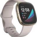 Fitbit Sense Advanced Smartwatch with Tools for Heart Health, Stress Management & Skin Temperature Trends, White/Gold, One Size (S & L Bands Included)