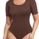 BRABIC Womens Bodysuit Shapewear for Tummy Control Seamless Sleeveless Tank Tops Body Shaper Large