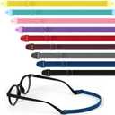 9 Pcs Kids Glasses Strap with Snap Button Elastic Adjustable Eyeglass Band Nonslip Glasses Holder for Kids Safety Eyewear Retainers for Toddler Sports Eye Glass Sunglasses Lanyard (Multicolored)