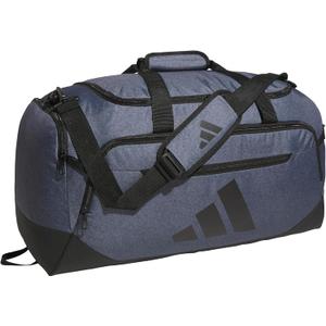 adidas Defender 5.0 Duffel, Durable Travel Gym Sports Bag for Men and Women (Twill Onix Grey/Black)