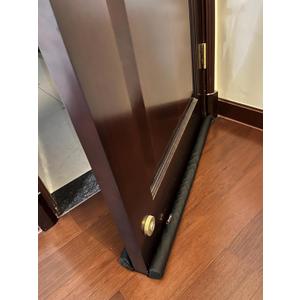 Door Draft Stopper 29"-30" Inch Under Door Draft Noise Blocker Black Gap Stoppers Entry Door Draft Guard for Bottom of Doors Adjustable Twin Door Draft