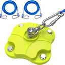 Heavy Duty Dog Tie Out Stake with 2x20FT Cables for Outdoor,Dual 360 Swivel for Dogs, 200LBS Capacity Stainless Steel,Dog Runner for Outside Yard/Camping (Dog Stake+2X20ft Cable/200lbs)