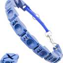 1TO3GOUpgrade Adjustable Dog Training Collar with 4 Extra Links for Medium, Large and X-Large Dogs (Welded-Ring) (Blue)