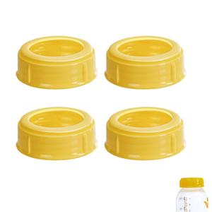4PCS Replacement Collar Rings for Medela Bottles 5oz & 8oz,Bottle Caps Compatible with Plastic & Glass Bottles | Mess Free No Leak or Spill, BPA FreeNo Bottle