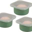 KEVJES Stackable Silicone Artisan Pizza Dough Proofing Boxes Proving Containers with Lids pizza making accessories-3 pack-500ml portion (Green)