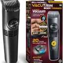 Vacutrim Cordless Body Shaver for Men, Rechargeable Grooming Tool with 20 Trim Settings, Integrated Vacuum System - Black, 7.5", As Seen On TV