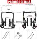 Complete Bike Brakes SetInner and Outer Callipers Cables Lever Kit Universal Bike Front and Rear MTB Brake with Multi-Tool Wrenches Black