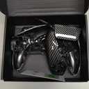 EXtremeRate Full Set Shell with Buttons Touchpad Cover Compatible with p s 5 Edge Controller, Wood Grain Replacement Decorative Trim Shell Front Back Plates Compatible with p-s-5 Edge Controller