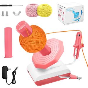 Mesenymm Yarn Winder, Electric Yarn Ball Winder for Crocheting, Compact Yarn Cake Winder for Crocheting, Yarn Cake with Lower Noise, Yarn Spinner, Ideal Helper for Craft Lovers