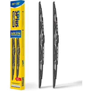 5 PLUS 22" Wiper Blades 2 Pack Replacement for Ford F150 F250 F350 F450 F550 2023 2022 2021 2020 2019 2018 2017 2016 2015 2014 2013-2009-OEM Quality Premium All-Season Windshield Wiper Blades